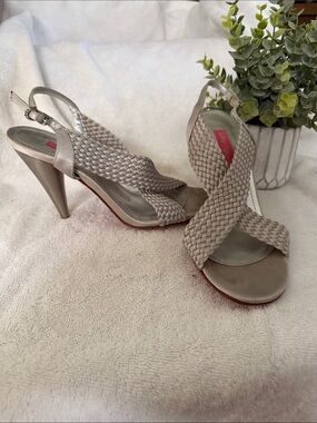 Betsy Johnson Woven Silver Women’s  Stylish Summer Heels